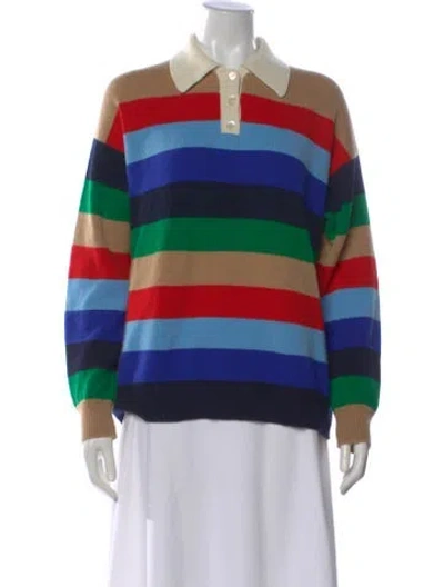 Pre-owned And-daughter Wool Striped Sweater In Blue