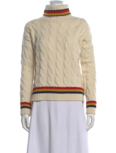 Pre-owned And-daughter Wool Striped Sweater In Neutral