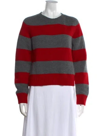 Pre-owned And-daughter Wool Striped Sweater In Red