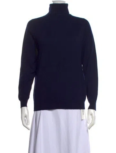 Pre-owned And-daughter Wool Turtleneck Sweater In Blue
