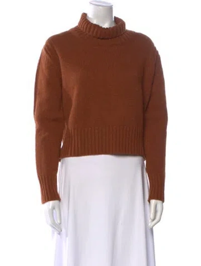 Pre-owned And-daughter Wool Turtleneck Sweater In Brown