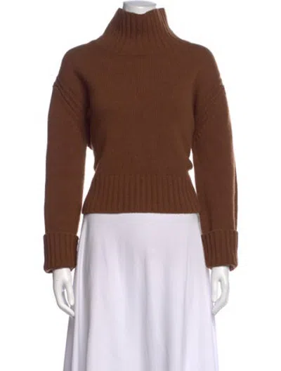 Pre-owned And-daughter Wool Turtleneck Sweater In Brown