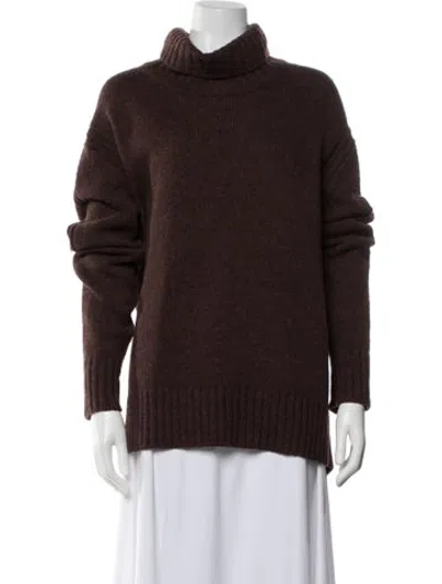 Pre-owned And-daughter Wool Turtleneck Sweater In Brown