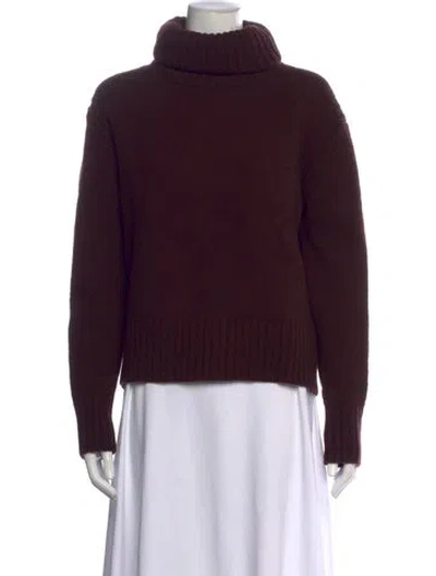 Pre-owned And-daughter Wool Turtleneck Sweater In Burgundy