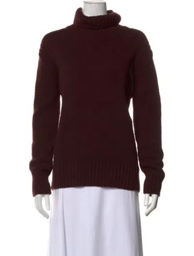 Pre-owned And-daughter Wool Turtleneck Sweater In Burgundy