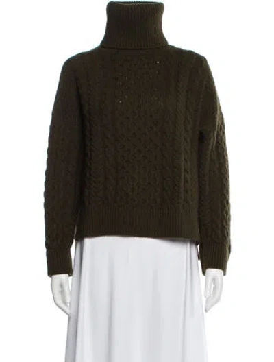 Pre-owned And-daughter Wool Turtleneck Sweater In Green