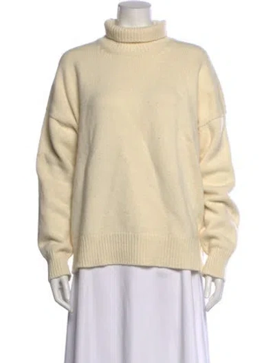 Pre-owned And-daughter Wool Turtleneck Sweater In Neutral