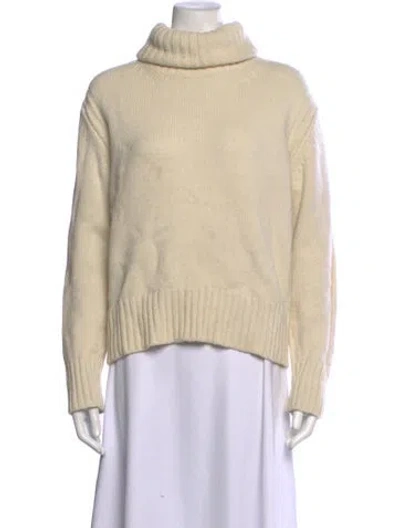 Pre-owned And-daughter Wool Turtleneck Sweater In Neutrals