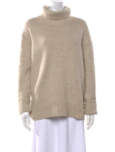 Pre-owned And-daughter Wool Turtleneck Sweater In Neutrals