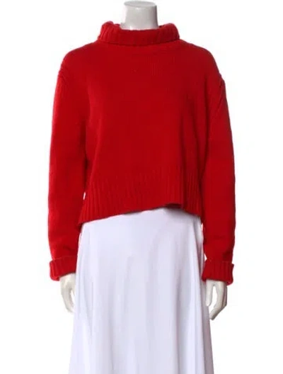 Pre-owned And-daughter Wool Turtleneck Sweater In Red