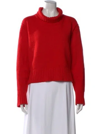 Pre-owned And-daughter Wool Turtleneck Sweater In Red