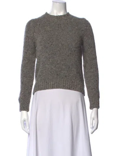Pre-owned And-daughter Wool Tweed Pattern Sweater In Grey