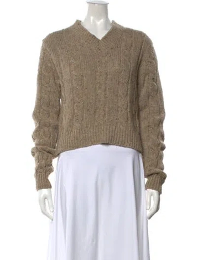 Pre-owned And-daughter Wool Tweed Pattern Sweater In Neutrals