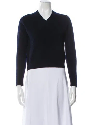 Pre-owned And-daughter Wool V-neck Sweater In Gray