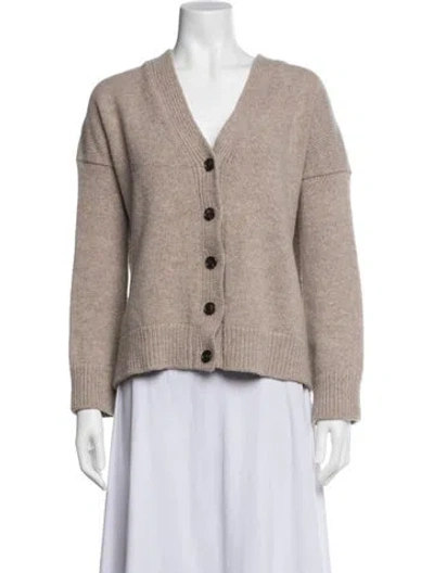 Pre-owned And-daughter Wool V-neck Sweater In Purple