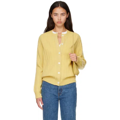 And-daughter Yellow Rooney Rib Cardigan