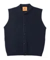 Andersen-andersen Knitted Cardigan Vest In Black