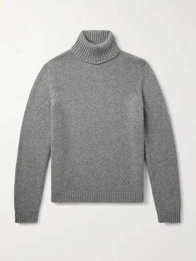 Anderson & Sheppard Cashmere Rollneck Sweater In Gray