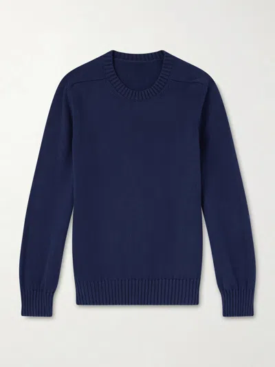 Anderson & Sheppard Cotton Sweater In Blue