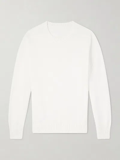 Anderson & Sheppard Cotton Sweater In White