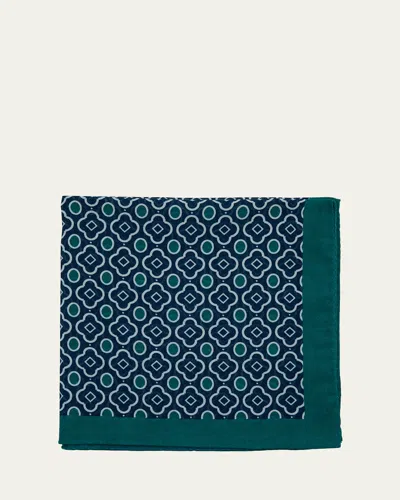 Anderson & Sheppard Men's Cotton Mosaic Pocket Square In Multi