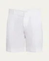 Anderson & Sheppard Men's Linen Beach Shorts In White