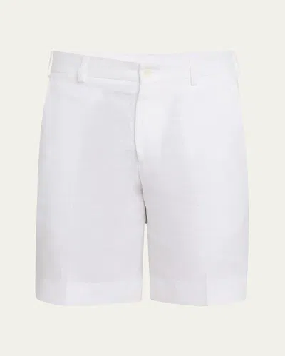 Anderson & Sheppard Men's Linen Beach Shorts In White