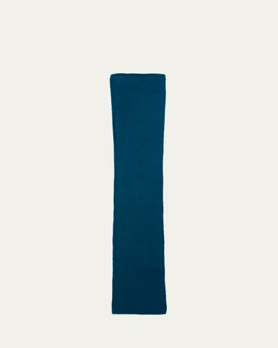 Anderson & Sheppard Men's Muskox Knitted Scarf In Blue