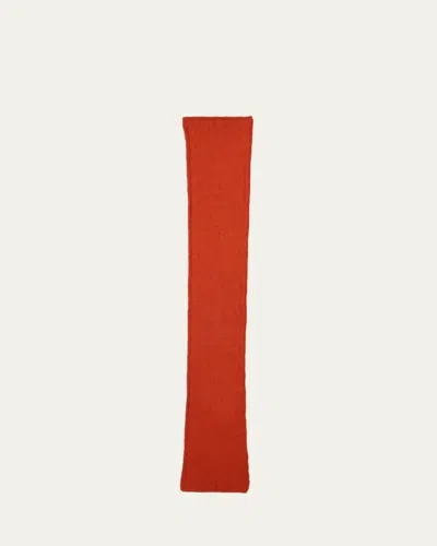 Anderson & Sheppard Men's Muskox Knitted Scarf In Orange
