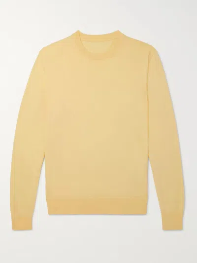 Anderson & Sheppard Sea Island Cotton Sweater In Neutral
