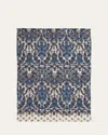 Anderson & Sheppard Soft Woollen Print Scarf In White