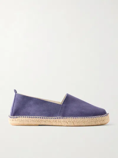 Anderson & Sheppard Suede Espadrilles In Blue