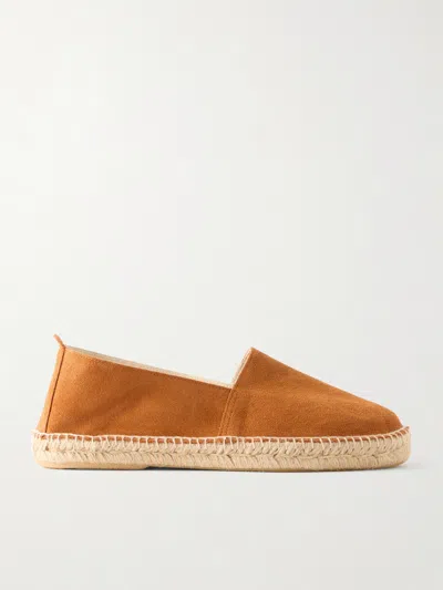 Anderson & Sheppard Suede Espadrilles In Orange