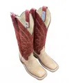 Anderson Bean Boots Women's Agentina Boot In Tan/red In Multi