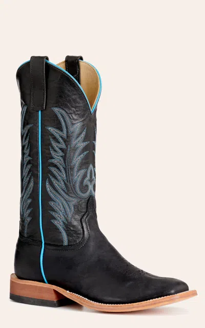 Anderson Bn Anderson Bean Men's Black & Blue Explosion Wide Square Toe Cowboy Boots In Multi