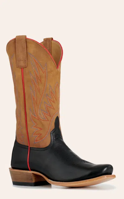 Anderson Bn Anderson Bean Men's Horse Power Black & Copper Madcat Leather Snip Toe Cowboy Boots