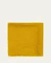 Anderson & Sheppard Men's Cashmere Pocket Square In Yellow