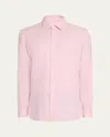 Anderson & Sheppard Men's Cotton And Cashmere Sport Shirt In Lt Pink