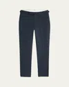 Anderson & Sheppard Men's Cotton Flat-front Trousers In Airforce Blue