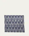 Anderson & Sheppard Men's Cotton Ikat Pocket Square