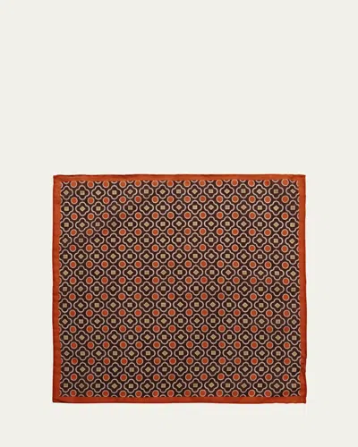 Anderson & Sheppard Men's Cotton Mosaic Pocket Square