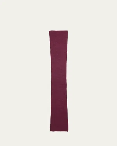 Anderson & Sheppard Men's Muskox Knitted Scarf In Purple