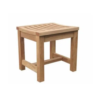 Anderson Teak Madison 24" Backless Chair, Solid Teak Wood