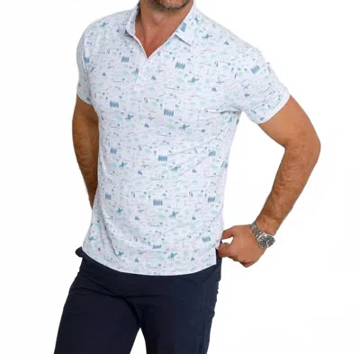 Andersonord Beachfront Polo In White In Multi