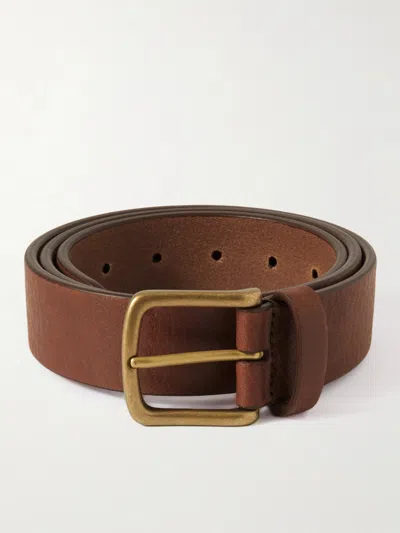 Anderson's 3.5cm Full-grain Leather Belt In Brown