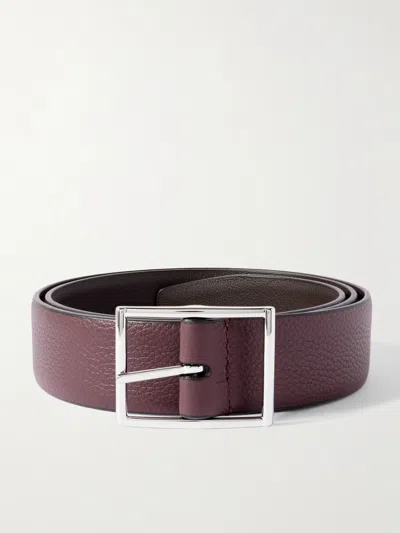 Anderson's 3.5cm Reversible Full-grain Leather Belt In Brown