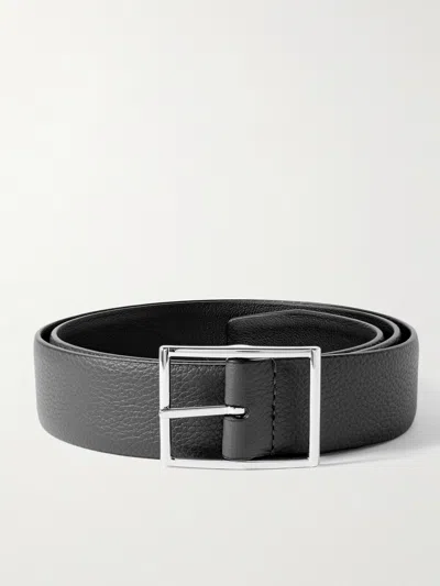 Anderson's 3.5cm Reversible Full-grain Leather Belt In Gray