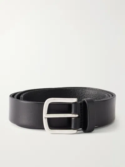 Anderson's 3.5cm Studded Leather Belt In Black