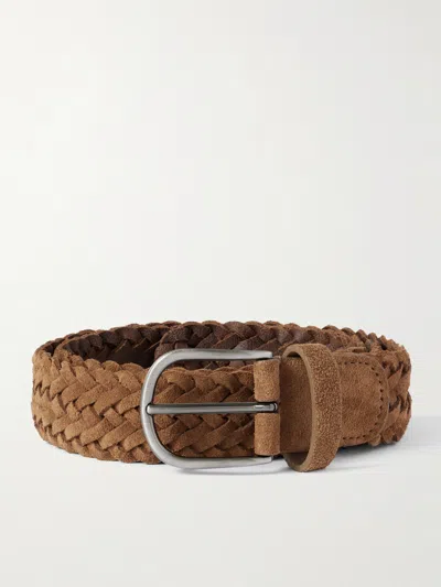 Anderson's 3.5cm Woven Suede Belt