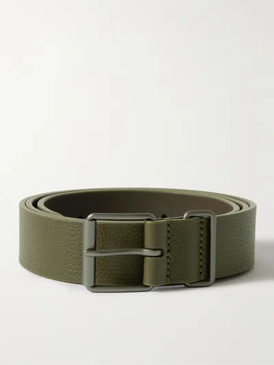 Anderson's 3cm Full-grain Leather Belt In Green
